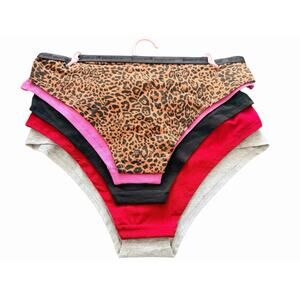 Juicy Couture 5-pack Hipsters Panties Cotton Underwear Size Large